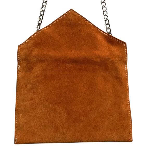 Creazioni Maurizio Genuine Suede Italian Envelope Crossbody PumpkinItaly - Picture 3 of 7